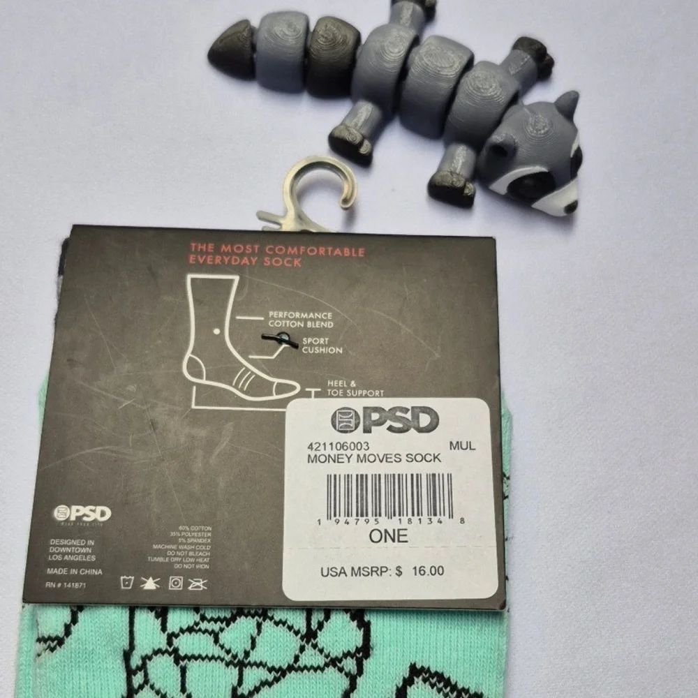 PSD MONEY MOVES MEN'S SOCK'S COLOR MUL SIZE ONE. - Picture 2 of 4